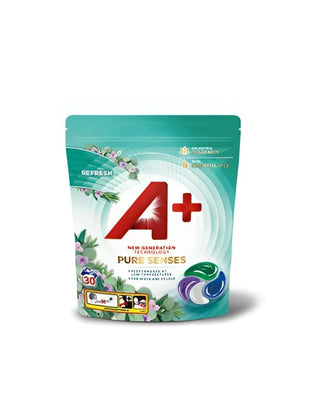 A+ Pure Senses Refresh Tvättkapslar - 30st - CleanNest
