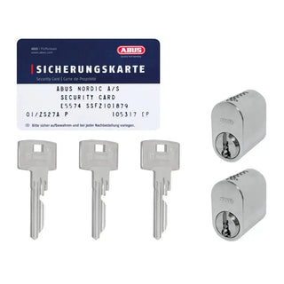 ABUS Cylinder Ssf 2-pack Sb Krom 3ny | CleanNest - ABUS | CleanNest