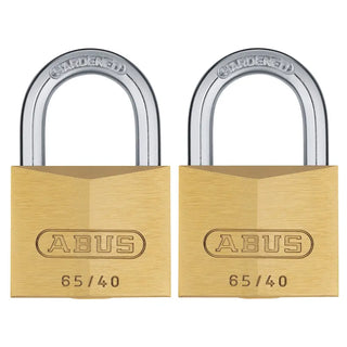 HÄNGLÅS 65/40 2ST LL MÄSSING ABUS - ABUS