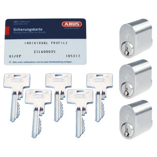 OVAL CYLINDER N SSF3 3-PACK LL 5 NY - ABUS