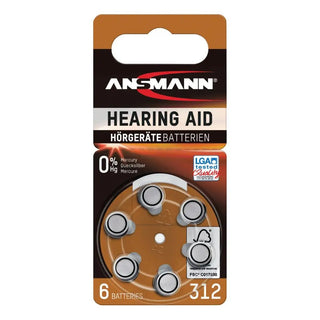Ansmann Batteri Hörapparat 312 6p | CleanNest - ANSMANN | CleanNest