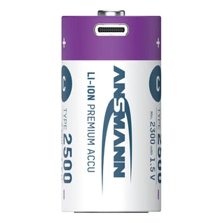 BATTERI LITHIUM C 2P LADDBART - ANSMANN