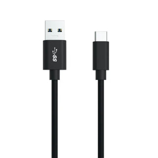LADDKABEL USB A USB C 1.2M SVART - ANSMANN