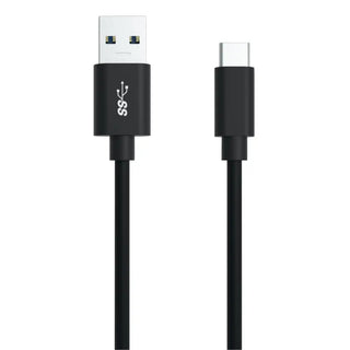 LADDKABEL USB A USB C 2M SVART - ANSMANN