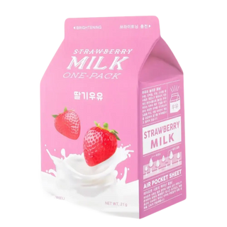 A'pieu Ansiktsmask Strawberry & Milk One-Pack 21g - CleanNest