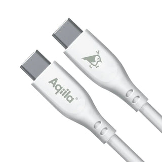 Aqiila Laddkabel Usb C T. C Silikon 1m Vit | CleanNest - AQIILA | CleanNest