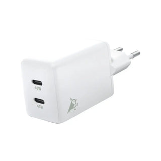 VÄGGLADDARE 2XUSB C 45W VIT - AQIILA