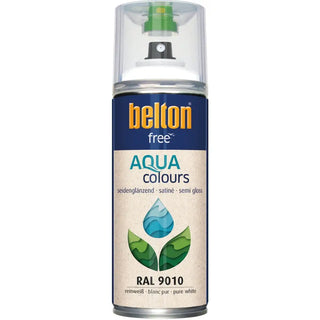 SPRAYFÄRG H.B VIT RAL9010 400ML - BELTON
