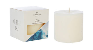Blockljus med doft Sea Breeze Vit - 60h - CleanNest