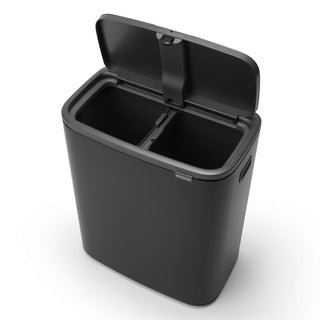 Brabantia Bo Touch Bin Matt Svart - 2x30L - CleanNest