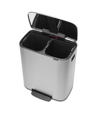 Brabantia Bo Touch Bin Matt Stål Fingerprint Proof - 2x30L - CleanNest
