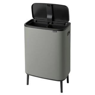 Brabantia Bo Touch Bin Med Ben Mineral Concrete Grey - 2x30L - CleanNest