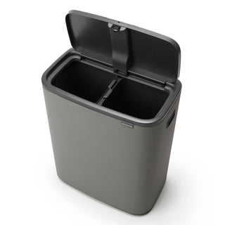 Brabantia Bo Touch Bin Mineral Concrete Grey - 2x30L - CleanNest