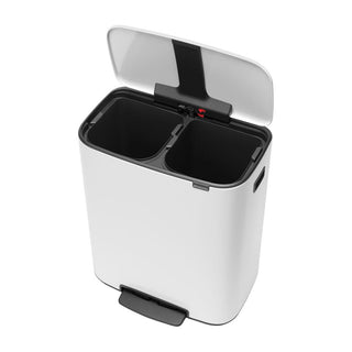 Brabantia Bo Pedal Bin Vit - 2x30L - CleanNest
