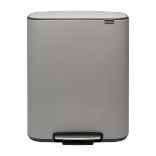Brabantia Bo Pedal Bin Mineral Concrete Grey - 60L - CleanNest