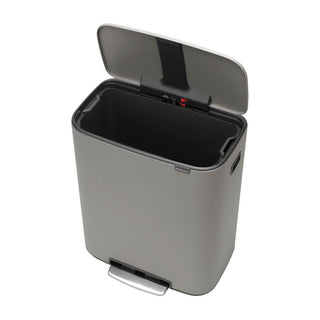 Brabantia Bo Pedal Bin Mineral Concrete Grey - 60L - CleanNest