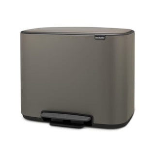 Brabantia Bo Pedal Bin Platinum  - 36L - CleanNest