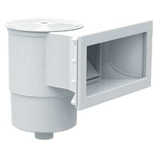 Bräddavlopp WK 3000 - A300 för pooler med glatt stålvägg, vit plastdesign för effektiv vattenfiltrering och enkel installation.