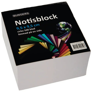 KLADDKLOSS VIT 95X95X50MM 500BLAD - BUNGERS
