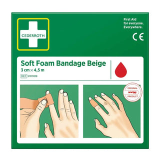 Cederroth Soft Foam Bandage Beige 3cmx4,5m | CleanNest - CEDERROTH | CleanNest