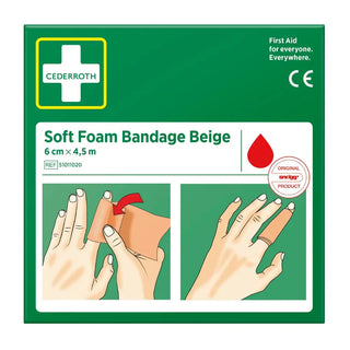 SOFT FOAM BANDAGE BEIGE 6CMX4,5M - CEDERROTH