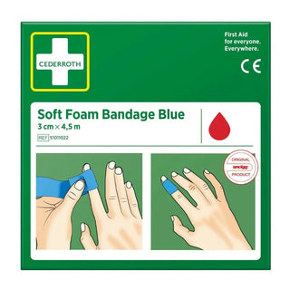 Cederroth Soft Foam Bandage Blue 3cmx4,5m | CleanNest - CEDERROTH | CleanNest
