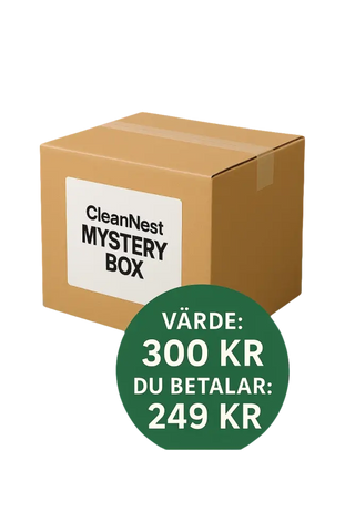 CleanNest MiniBox överraskningslåda med produkter värda ca 300 kr för endast 249 kr. Perfekt fynd för hemmet med snabb leverans.