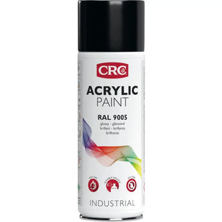 SPRAYFÄRG AKRYL RAL 9005 SVART BLAN - CRC