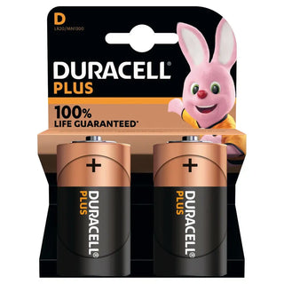 BATTERI PLUS POWER D 2PK - DURACELL