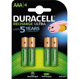 BATTERI ULTRA AAA 850MAH 4P LADDBAR - DURACELL