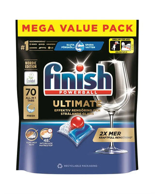 Finish Power All In One disktabletter 70 pack för effektiv rengöring
