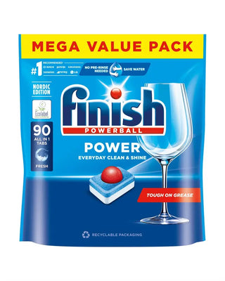 Finish Power All In One Disktabletter 90 pack för glänsande resultat