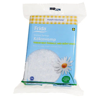 Frida Köksvamp Med Grepp Blå/Vit - 2P - CleanNest