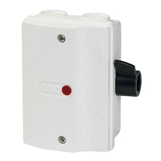 STRÖMBRYTARE VIT 16A MED LAMPA - GARO
