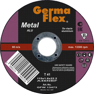 KAPSKIVA ALUMINIUM 115X1,6X22,2MM - GERMAFLEX