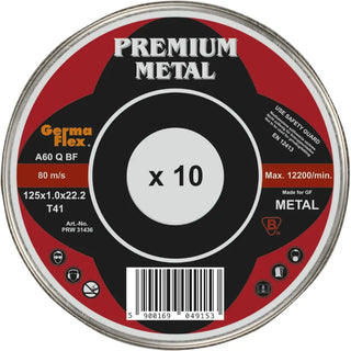 KAPSKIVA METALL 125X1X22,2 BURK 10P - GERMAFLEX