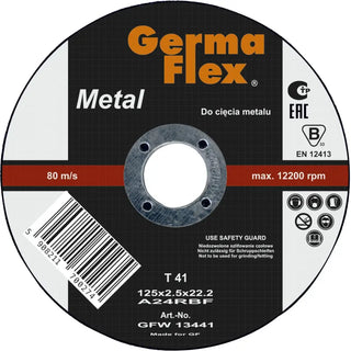 KAPSKIVA METALL 125X2,5X22,2MM - GERMAFLEX