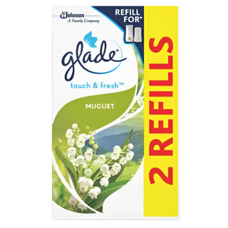 Glade Touch & Fresh Muguet 2-pack refiller för luftfräschare.