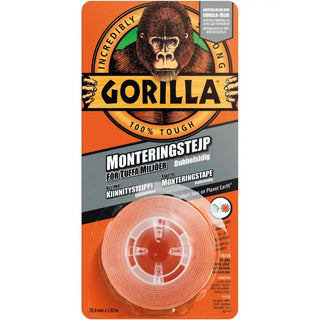 Gorilla Monteringstejp 25,4mmx1,52m | CleanNest - GORILLA | CleanNest