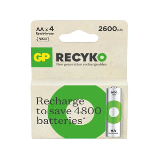 BATTERI AA 2600MAH 4P RECYKO - GP