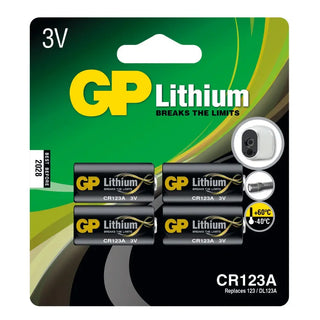 BATTERI LITHIUM FOTO CR123A 4P GP - GP