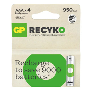 BATTERI RECYKO AAA 950MAH 4P - GP