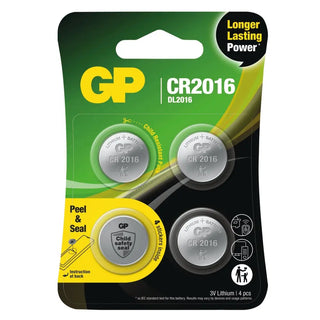 KNAPPCELLSBATTERI CR2016 4P - GP