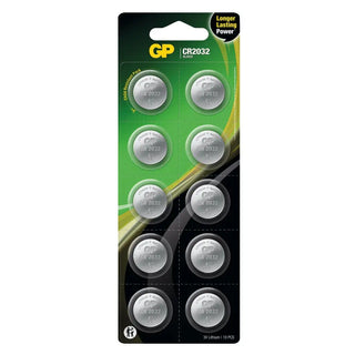 KNAPPCELLSBATTERI CR2032 10P - GP