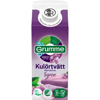 Grumme Flytande Kulörtvätt Syren 750ml för färgade kläder