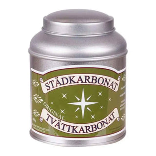 Silverburk med rengörings- och tvättpulver.