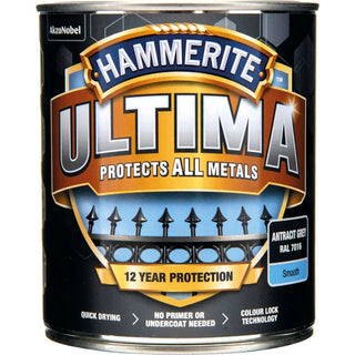 Hammerite Slätlack Ultima Antracitgrå 750ml - | CleanNest - HAMMERITE | CleanNest
