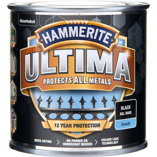 Hammerite Slätlack Ultima Svart 250ml | CleanNest - HAMMERITE | CleanNest