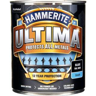Hammerite Slätlack Ultima Svart 750ml | CleanNest - HAMMERITE | CleanNest