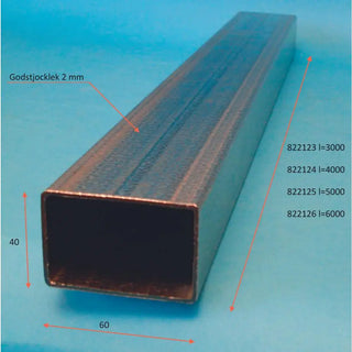 UNIVERSALRÖR 3M 60X40X2   FZW - HELAFORM